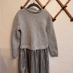 Between Gray Sweatshirt Top w/shiny skirt
